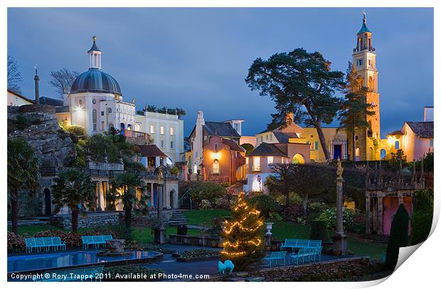 Portmeirion village Print by Rory Trappe