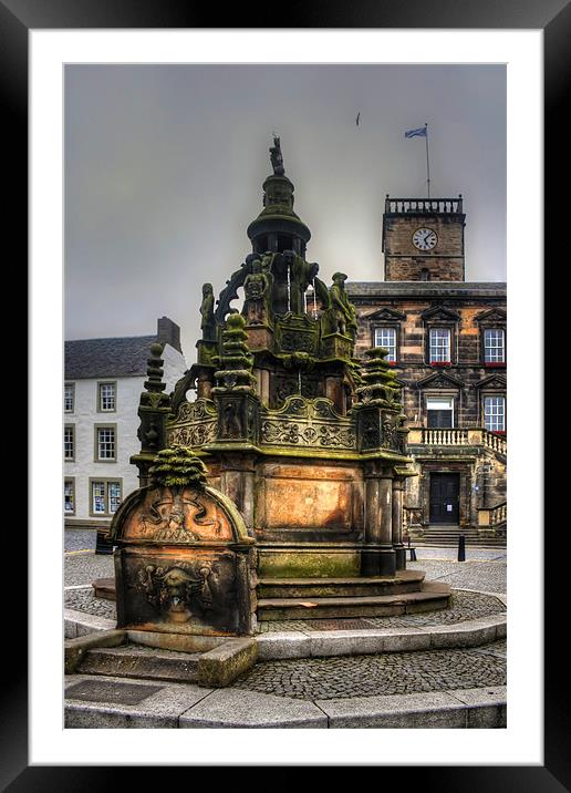 Linlithgow Cross Well Framed Mounted Print by Tom Gomez