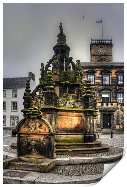 Linlithgow Cross Well Print by Tom Gomez