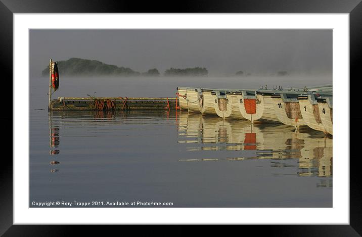 Fishing boats - Trawsfynydd Framed Mounted Print by Rory Trappe