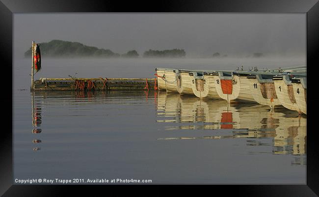 Fishing boats - Trawsfynydd Framed Print by Rory Trappe