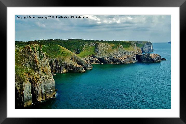 Pembrokeshire coast Framed Mounted Print by Sean Wareing