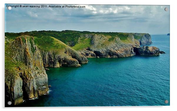 Pembrokeshire coast Acrylic by Sean Wareing