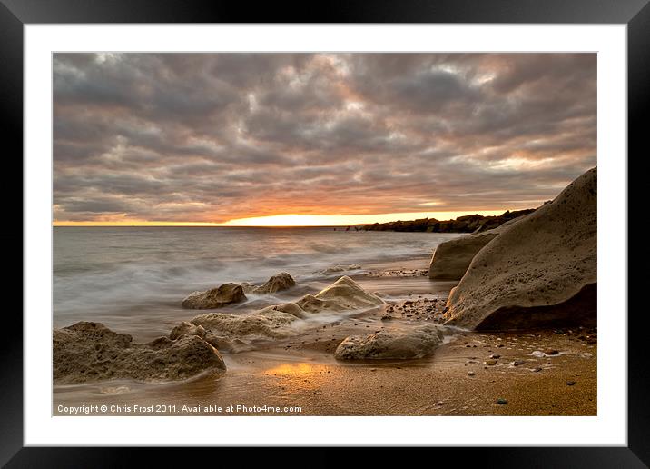 West Bay Gleaming Framed Mounted Print by Chris Frost