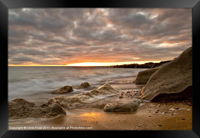 West Bay Gleaming Framed Print by Chris Frost