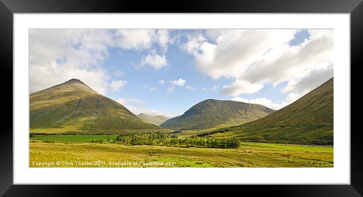 A view over Rannoch Moor Framed Mounted Print by Chris Thaxter