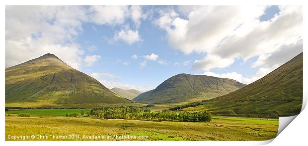 A view over Rannoch Moor Print by Chris Thaxter