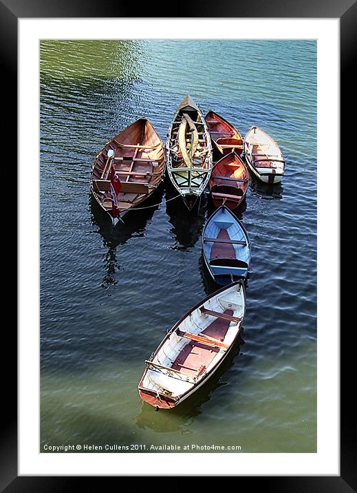 BOATS Framed Mounted Print by Helen Cullens