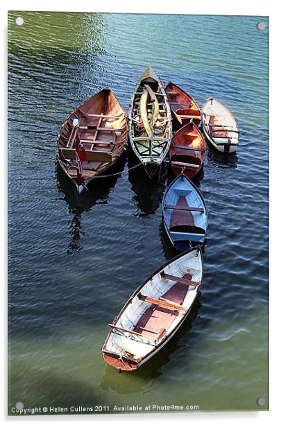 BOATS Acrylic by Helen Cullens