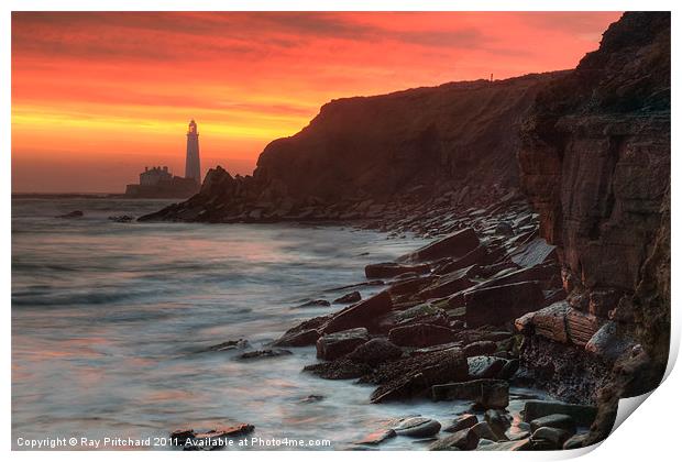 St Mary's at Sunrise Print by Ray Pritchard