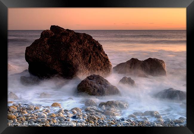 Fallen Sea Stack Framed Print by Ray Pritchard