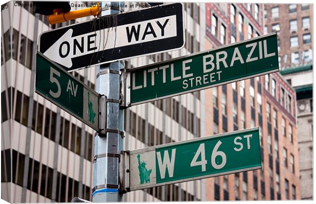 NYC street signs Canvas Print by James Mc Quarrie