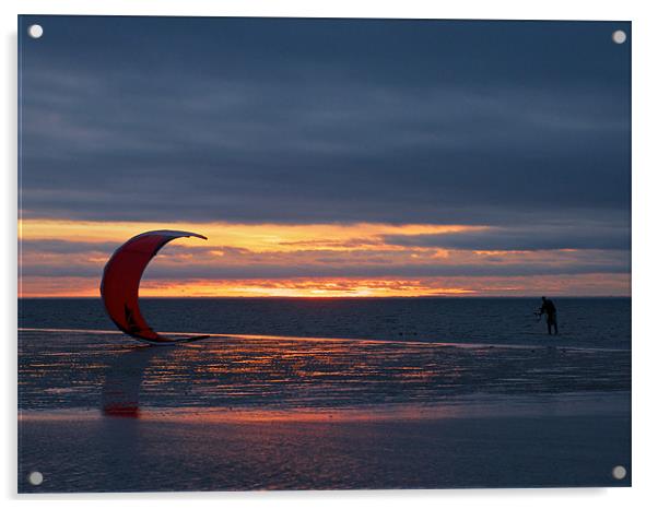 Evening Surf Acrylic by Robert Geldard
