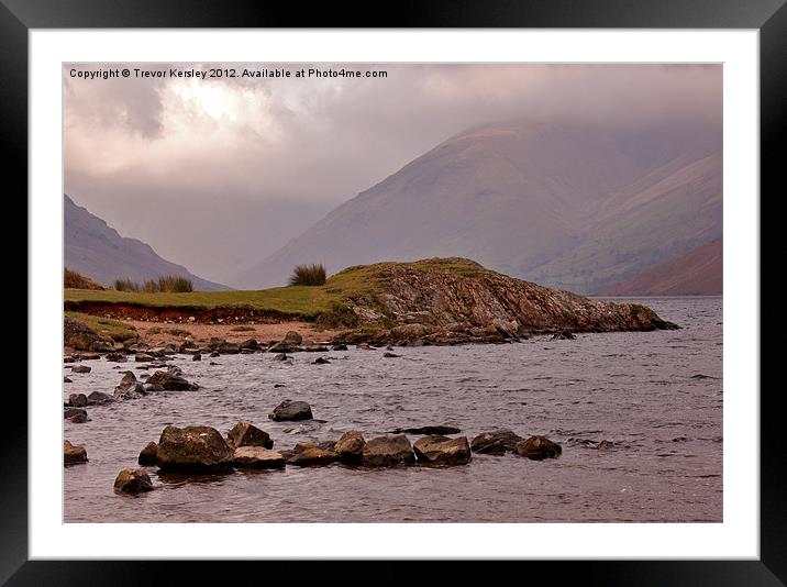 Lake View - WastWater Framed Mounted Print by Trevor Kersley RIP