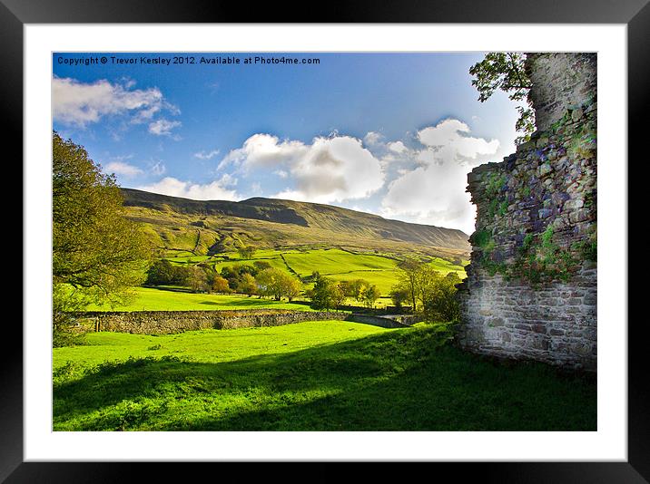 Cumbrian View Framed Mounted Print by Trevor Kersley RIP