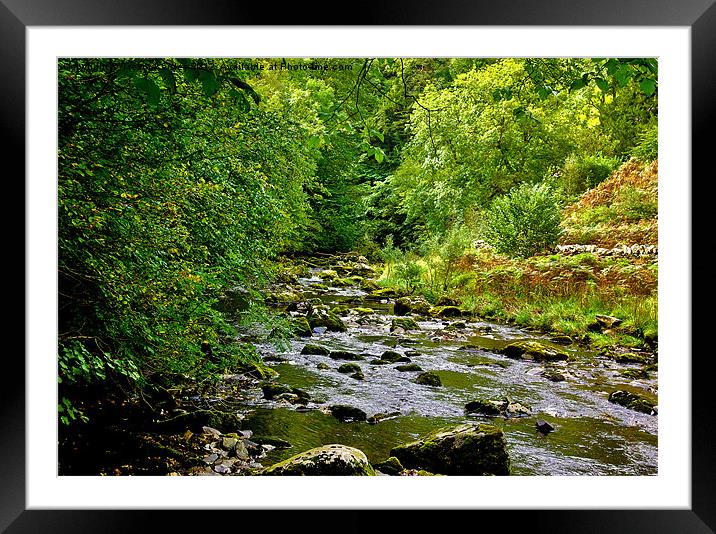 River Twiss - Yorks Dales Framed Mounted Print by Trevor Kersley RIP