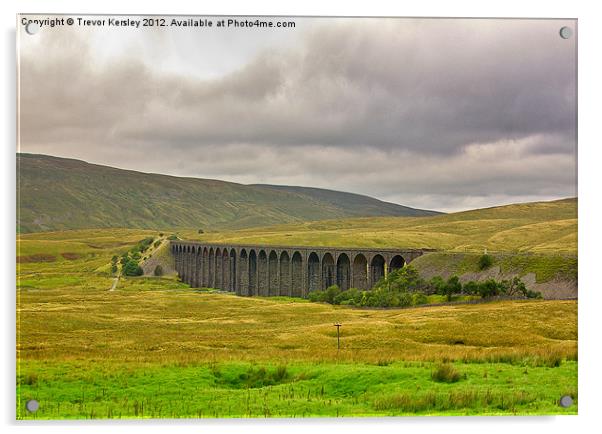 Ribblehead Viaduct Acrylic by Trevor Kersley RIP