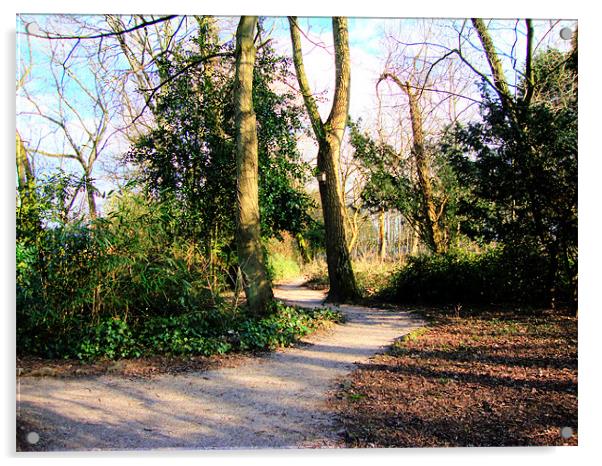 Blackpool Woodland. Acrylic by Jacqui Kilcoyne