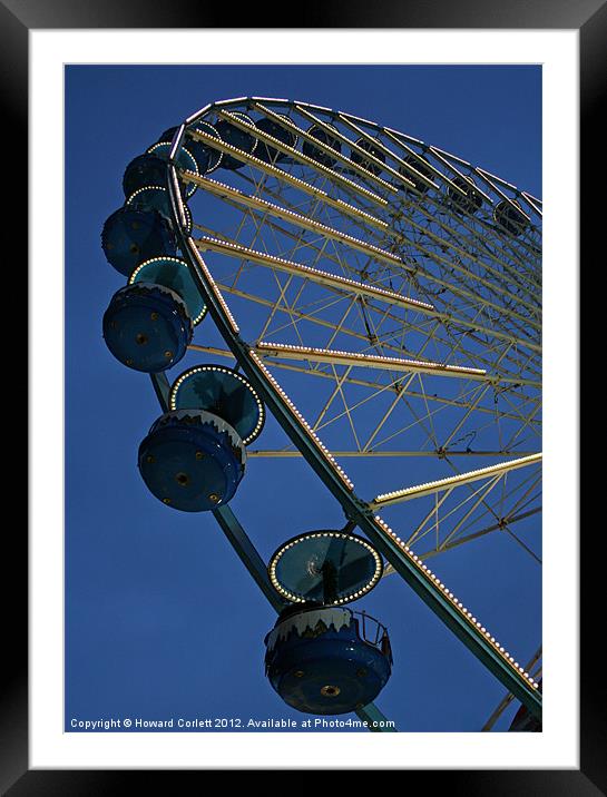 Lille Ferris Wheel Framed Mounted Print by Howard Corlett