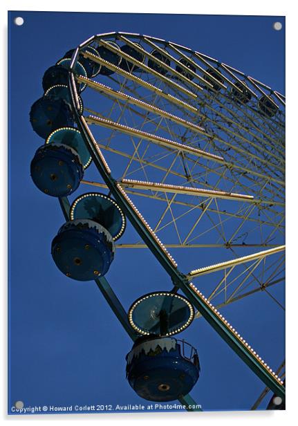 Lille Ferris Wheel Acrylic by Howard Corlett