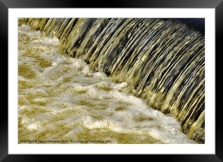 Water falling, River Lune Framed Mounted Print by Jason Connolly