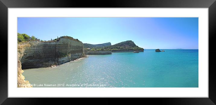 Corfu coastline Sidari cliffs Framed Mounted Print by Luke Newman