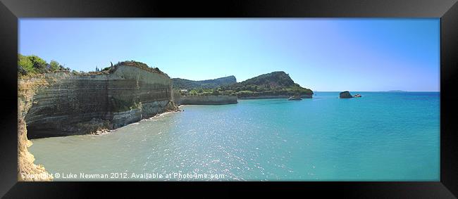 Corfu coastline Sidari cliffs Framed Print by Luke Newman