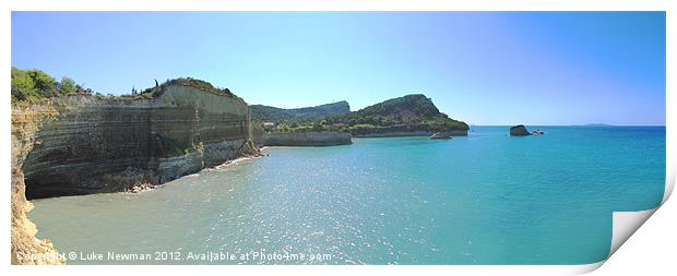 Corfu coastline Sidari cliffs Print by Luke Newman