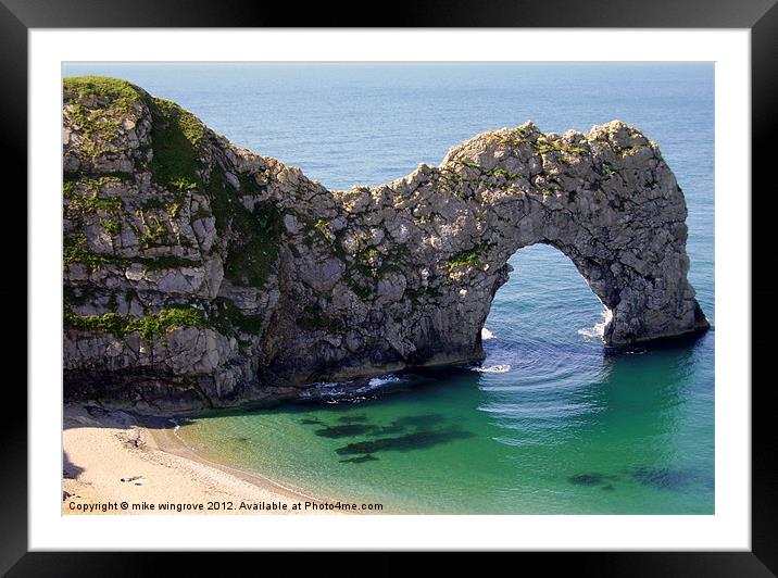 Durdle Door Framed Mounted Print by mike wingrove