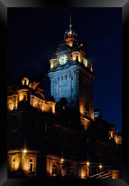 Balmoral Hotel Clock Tower, Edinburgh Framed Print by Ann Garrett