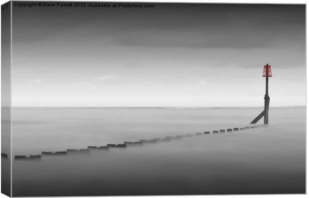 Ghostly Break Water in Cleethorpes Canvas Print by Daves Photography