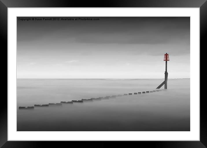 Ghostly Break Water in Cleethorpes Framed Mounted Print by Daves Photography