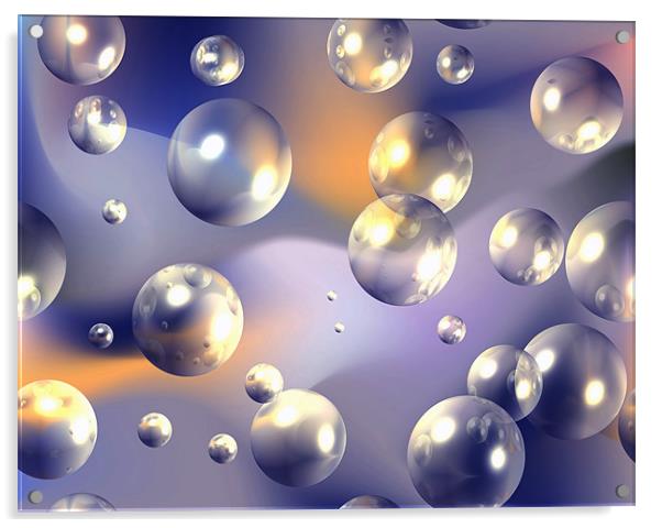 Abstract Bubbles Acrylic by Lidiya Drabchuk
