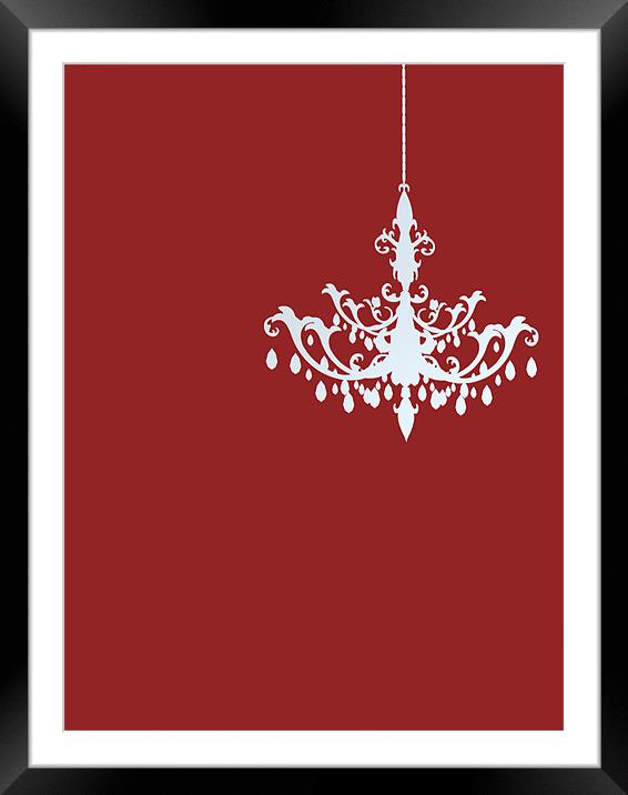 Red wall - white light Framed Mounted Print by Victoria Limerick