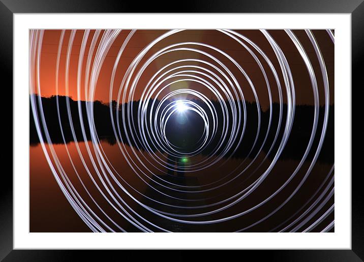 Light Spiral Framed Mounted Print by Buster Brown