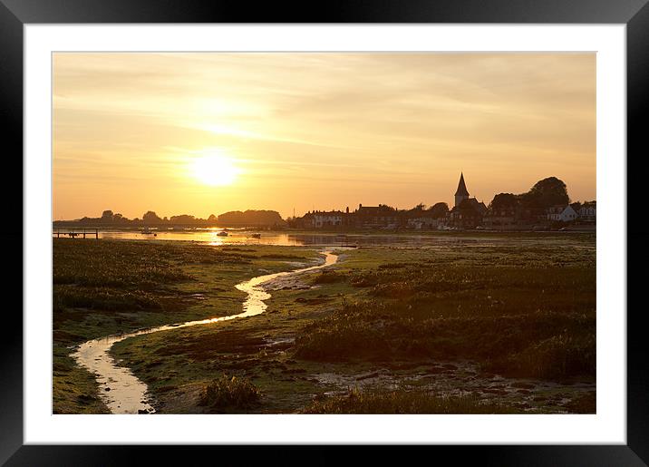 Bosham Sunset Framed Mounted Print by Sharpimage NET