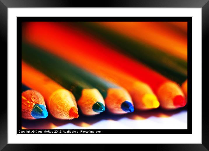 Colour pencils Framed Mounted Print by Doug McRae