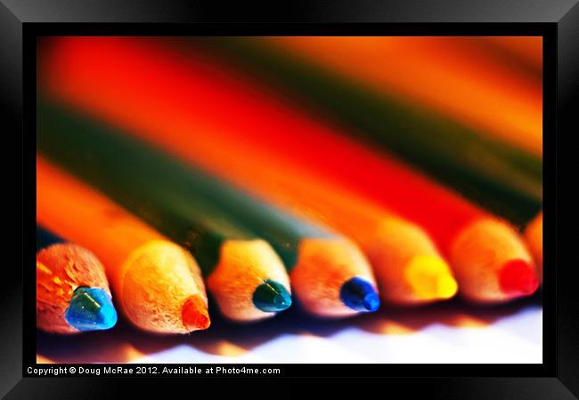 Colour pencils Framed Print by Doug McRae