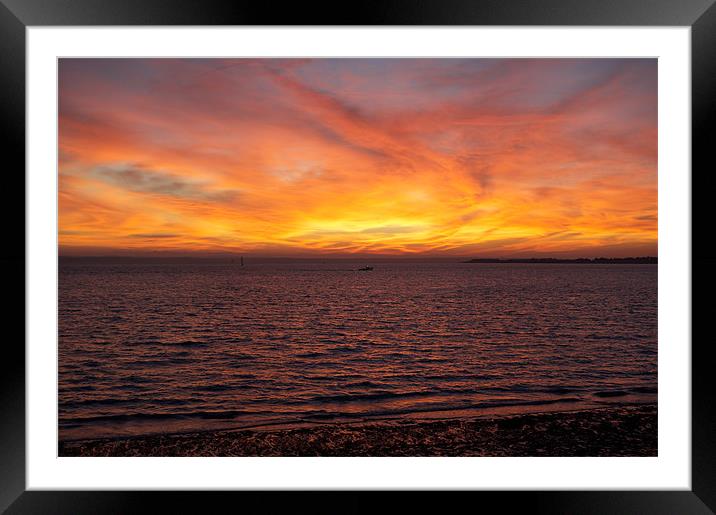 The Sky on Fire 2 Framed Mounted Print by Sharpimage NET