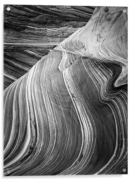 The Wave - Black & White 3 Acrylic by Sharpimage NET