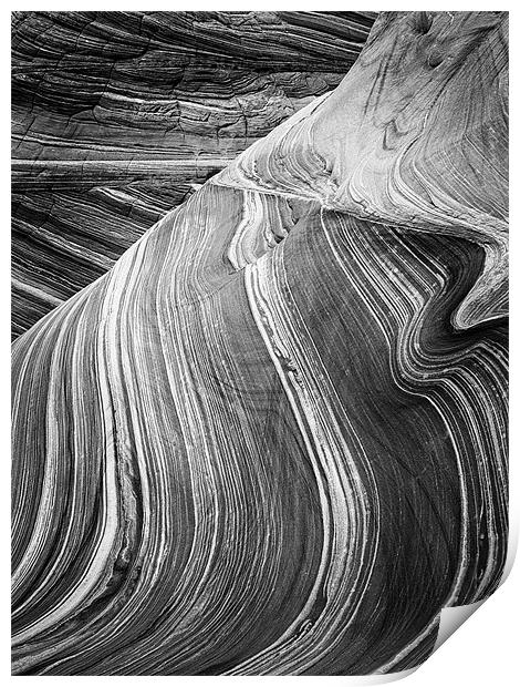 The Wave - Black & White 3 Print by Sharpimage NET