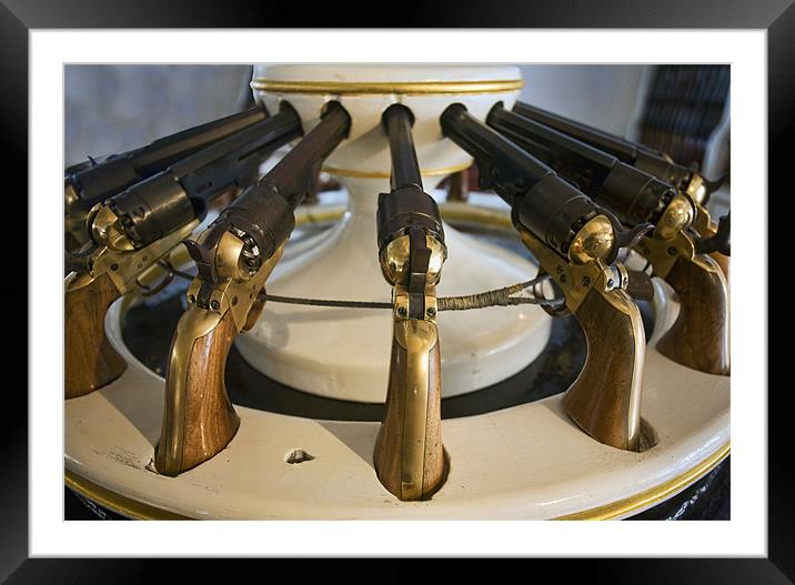 Navy Colt revolver Framed Mounted Print by Tony Bates