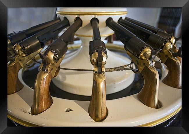 Navy Colt revolver Framed Print by Tony Bates