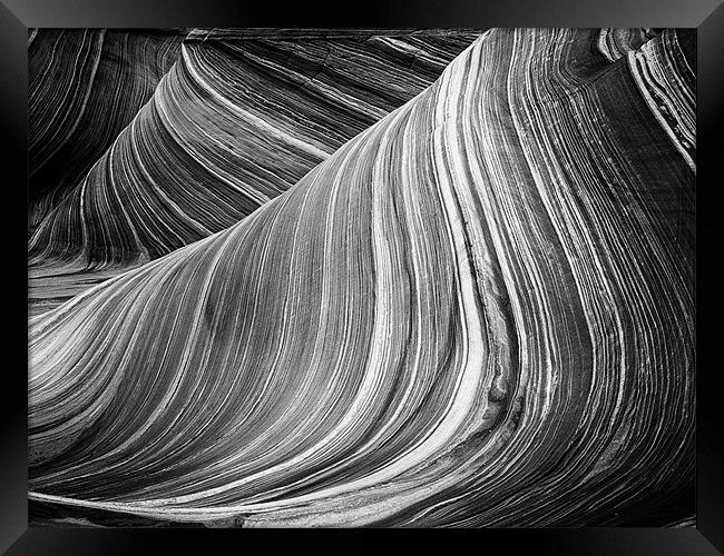 The Wave - Black & White 5 Framed Print by Sharpimage NET