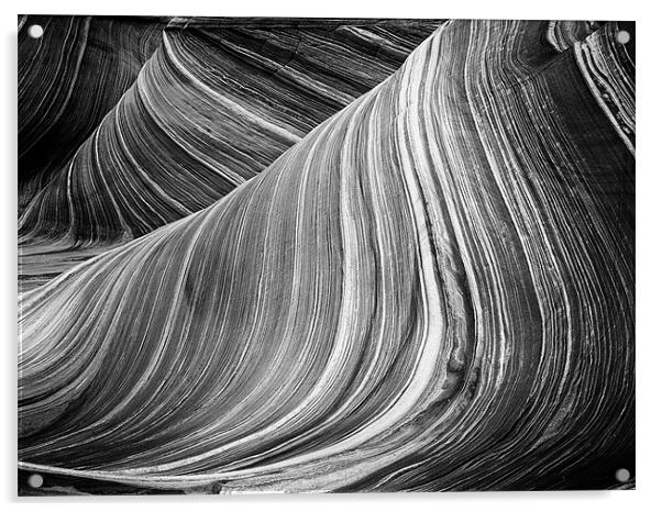 The Wave - Black & White 5 Acrylic by Sharpimage NET