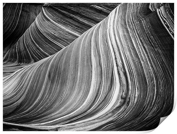 The Wave - Black & White 5 Print by Sharpimage NET
