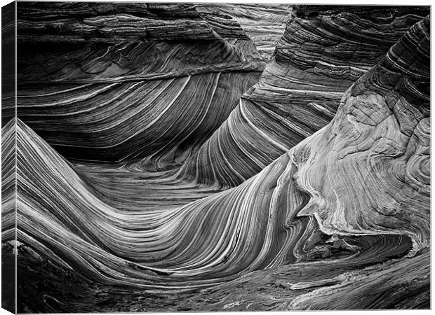 the wave - Black & White 6 Canvas Print by Sharpimage NET