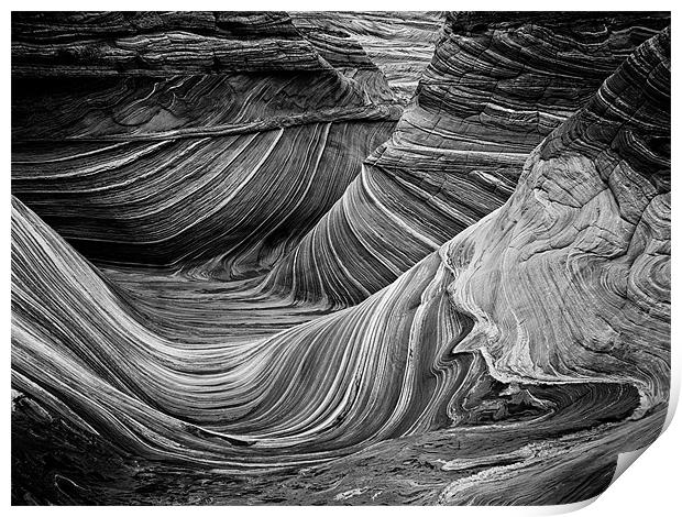 the wave - Black & White 6 Print by Sharpimage NET