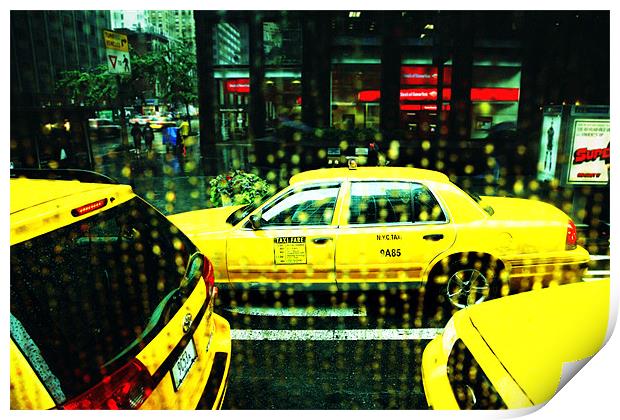 New York Cabs Print by david harding