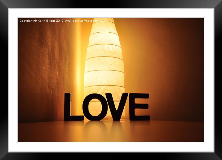 Love Light Framed Mounted Print by Keith Briggs